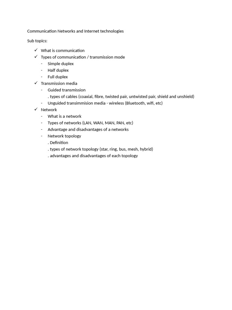 Communication Networks and Internet Technologies | PDF