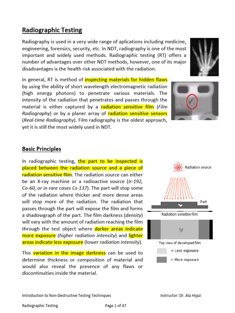 Radiographic Testing_23 May 2025 | PDF | Absorbed Dose | Radiography