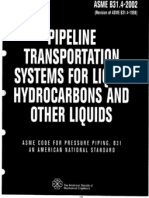 Asme b31.4 - 2002 Pipeline Transportation Systems For Liquid Hydrocarbons and Other Liquids