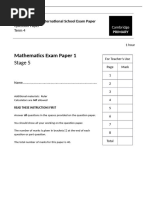 ZIMSEC Grade 7 Math Sample Paper 1 | PDF