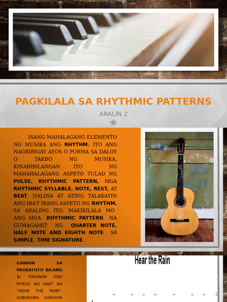 Pagkilala Sa Rhythmic Patterns - Q1 - L2 | PDF