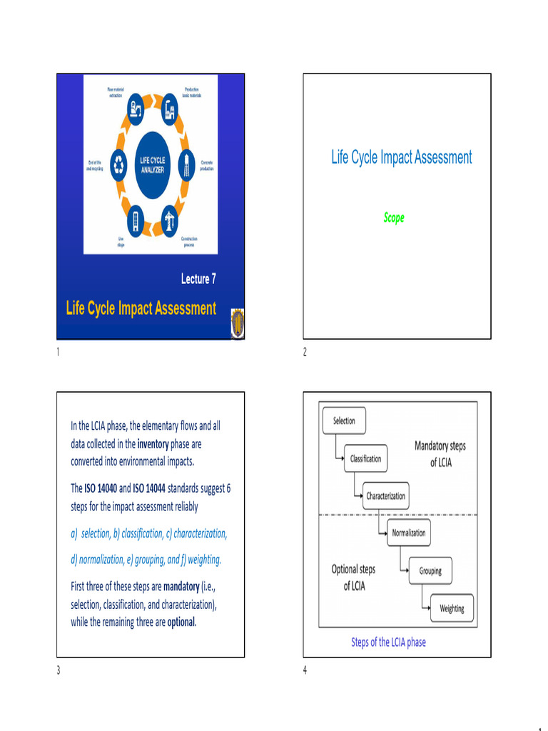 Life Cycle Impact Assessment in Concrete | PDF | Life Cycle Assessment ...