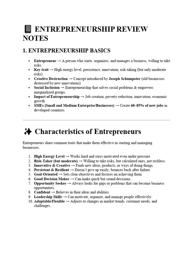 Entrepreneurship Basics and Strategies | PDF | Entrepreneurship | Marketing