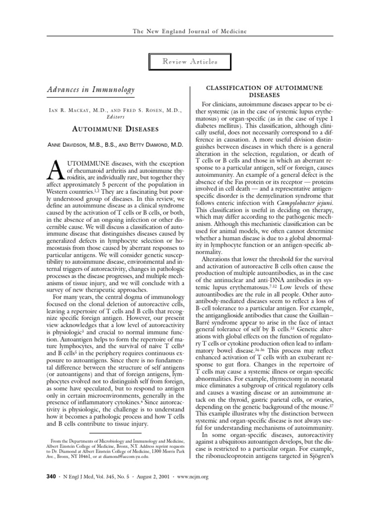 Understanding Autoimmune Diseases | PDF | Autoimmunity | B Cell