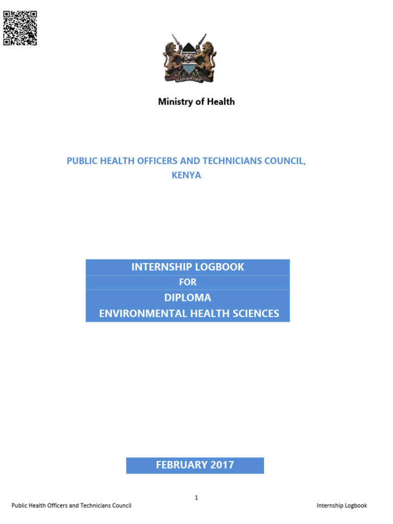 Internship Logbook for Environmental Health | PDF | Environmental ...