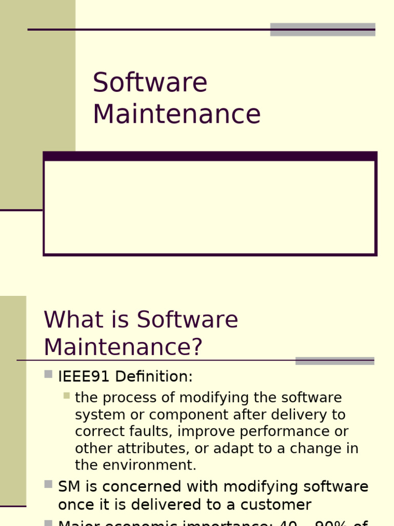 Understanding Software Maintenance Types | PDF | Software | Software ...