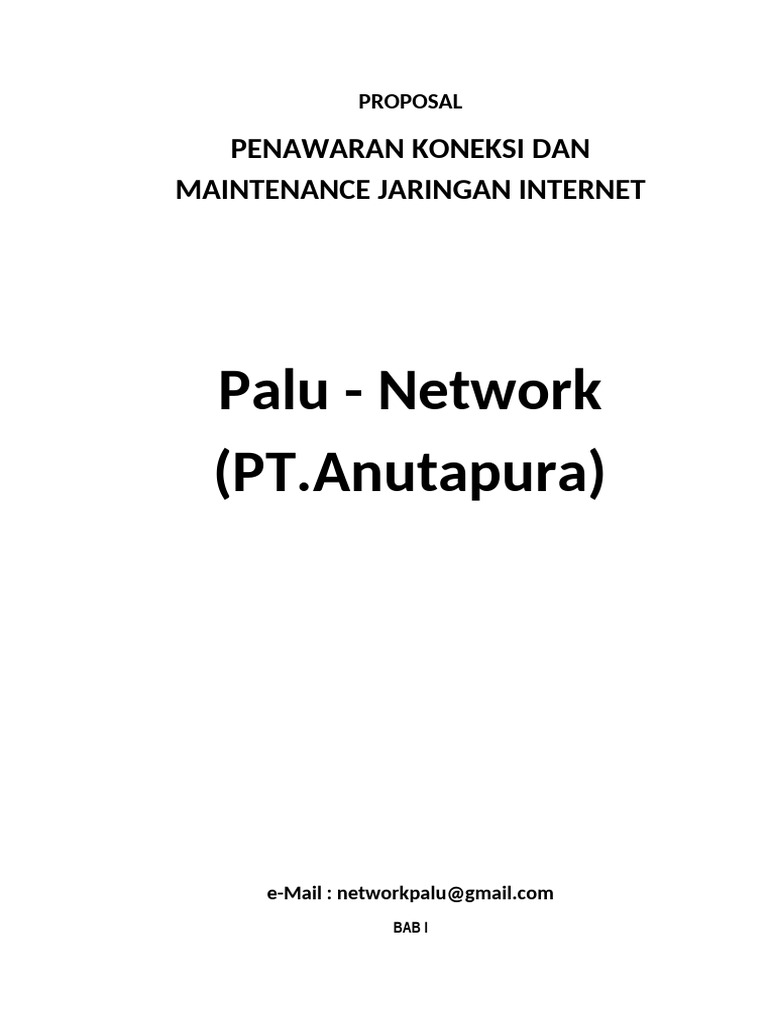 Proposal Jaringan Internet dan Maintenance | PDF