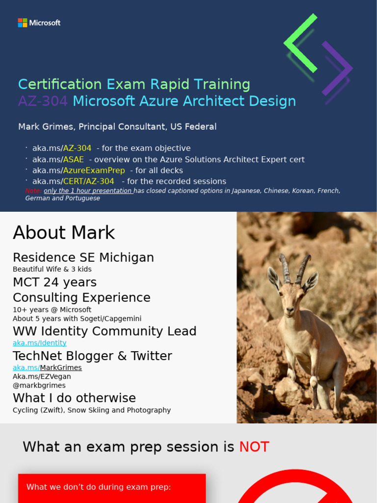 AZ-304 Azure Architect Exam Training Guide | PDF | Microsoft Azure ...
