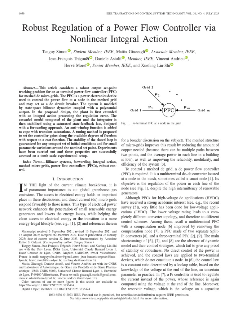 Robust Control for Power Flow Controllers | PDF | Electrical ...