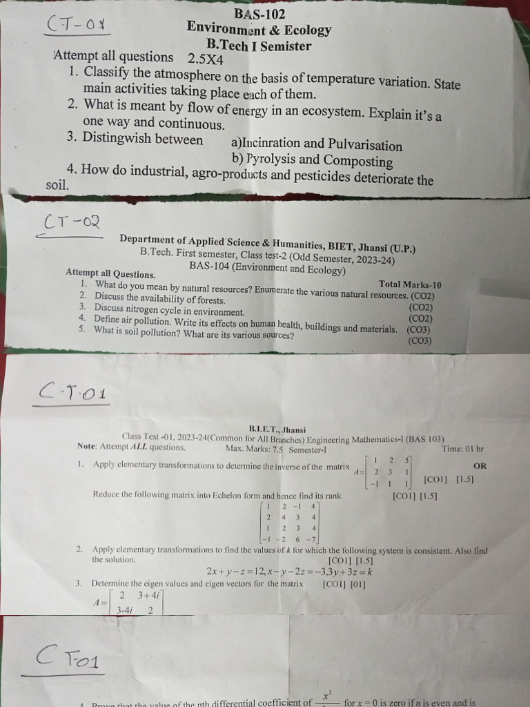 Samester 1 All Papers | PDF