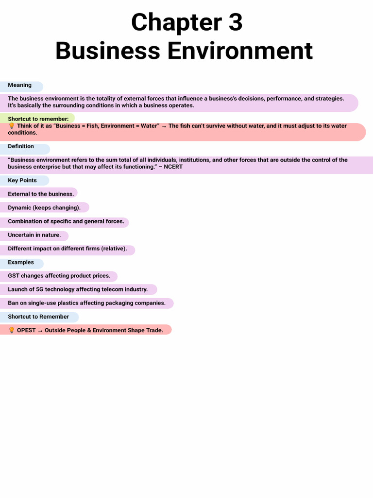 BST Chapter 3 Topper Notes @thunder - Study | PDF