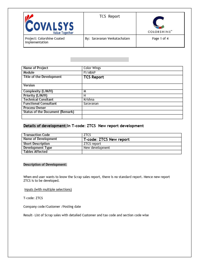 ZTCS Report Development Overview | PDF | Computer Engineering ...