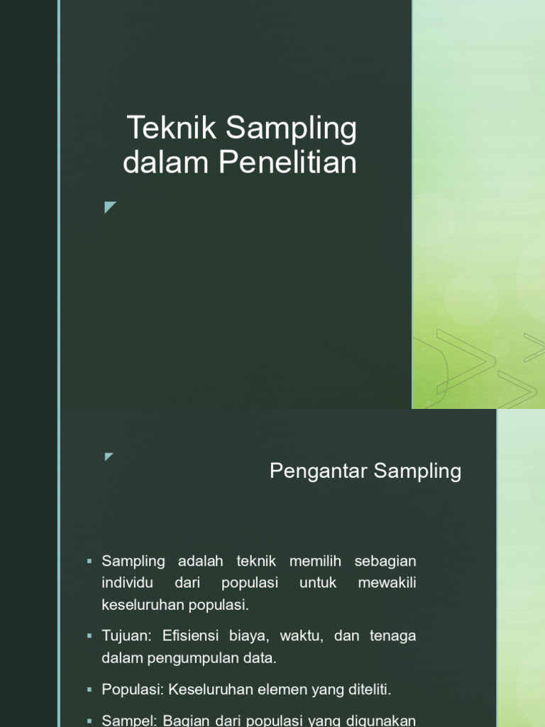 Teknik Sampling dalam Penelitian Efektif | PDF
