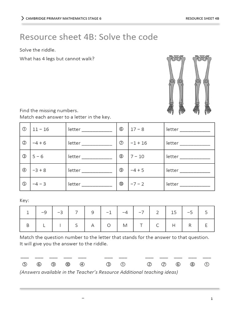 Prim Maths 6 2ed TR Resource 4b | PDF