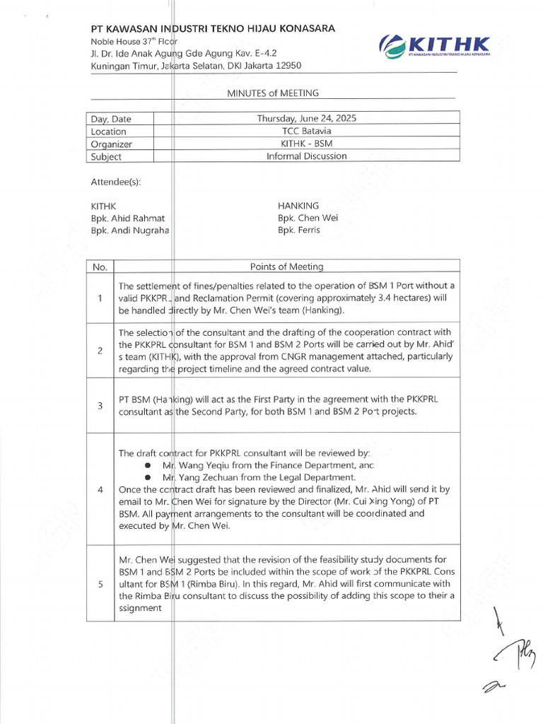 MoM Discussion With Hanking For BSM Port With Timeline | PDF