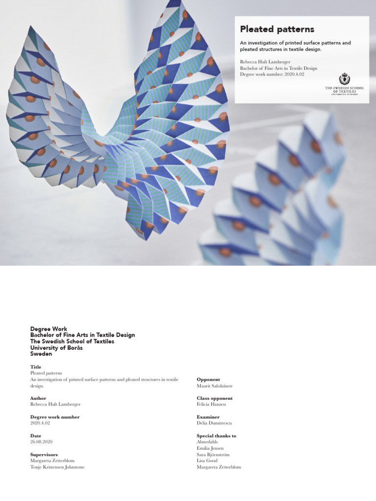 Pleated Patterns in Textile Design | PDF | Textiles | Pattern
