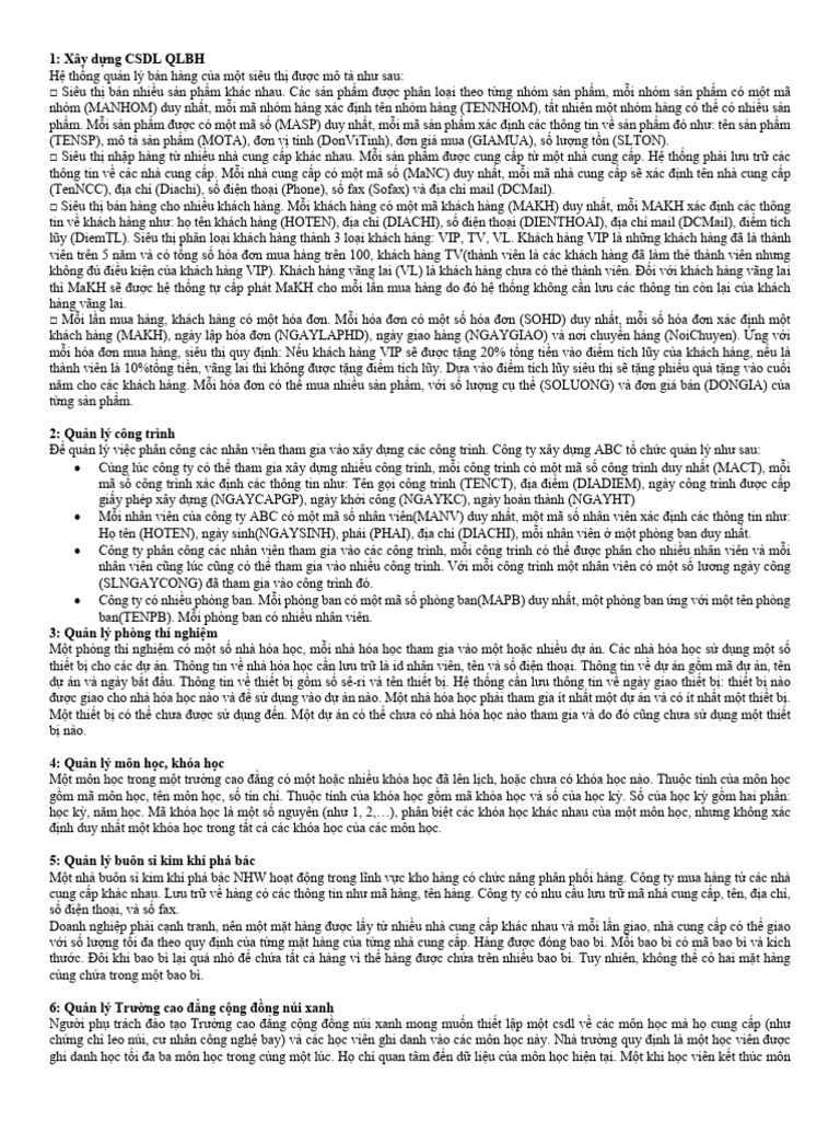 [Personal] ER Model Excercise - Part 2 | PDF