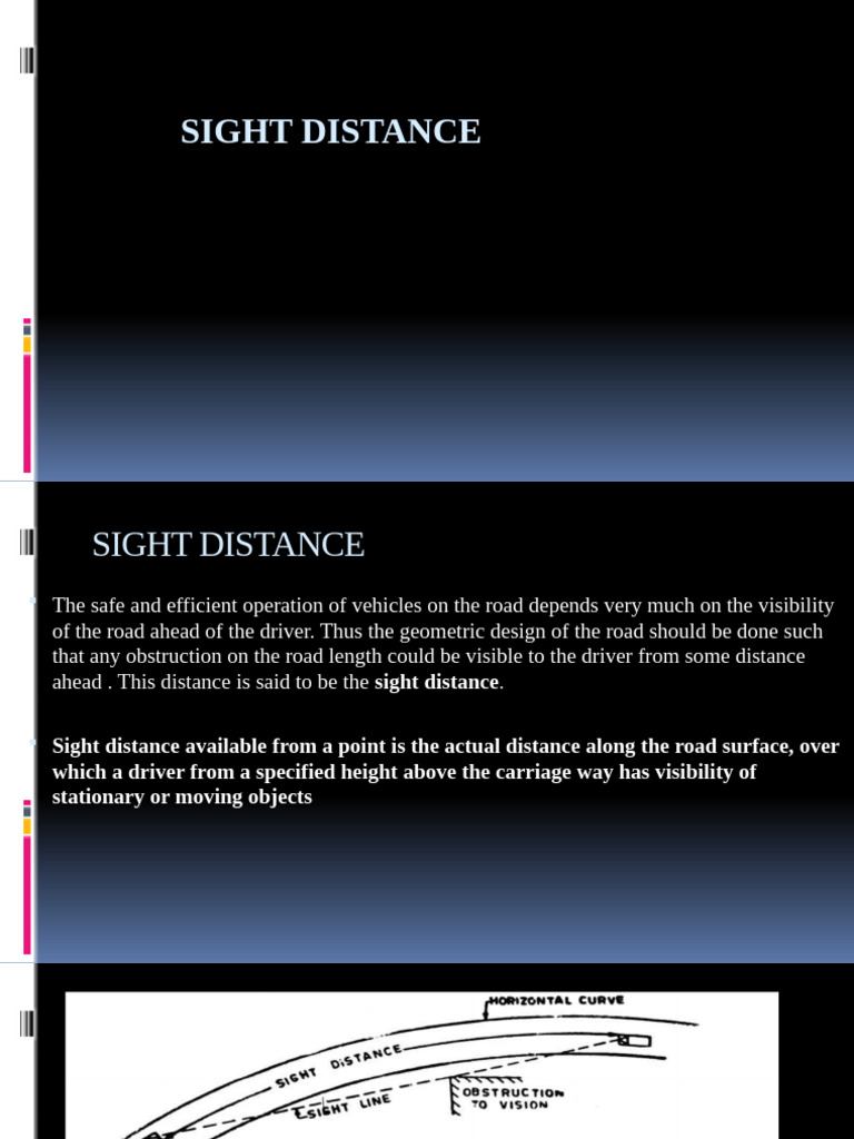 Understanding Sight Distance in Road Design | PDF | Brake | Traffic