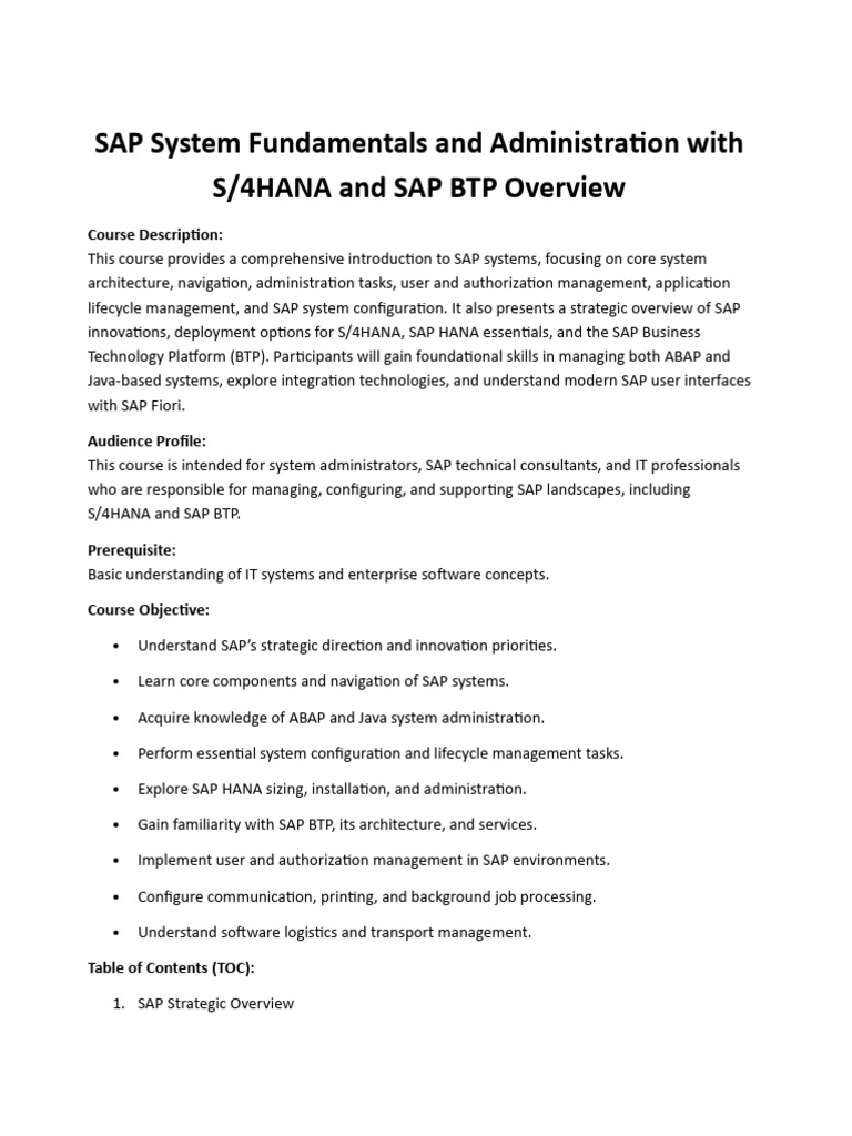 SAP S/4HANA Admin Overview Guide | PDF | Cloud Computing | Computer ...