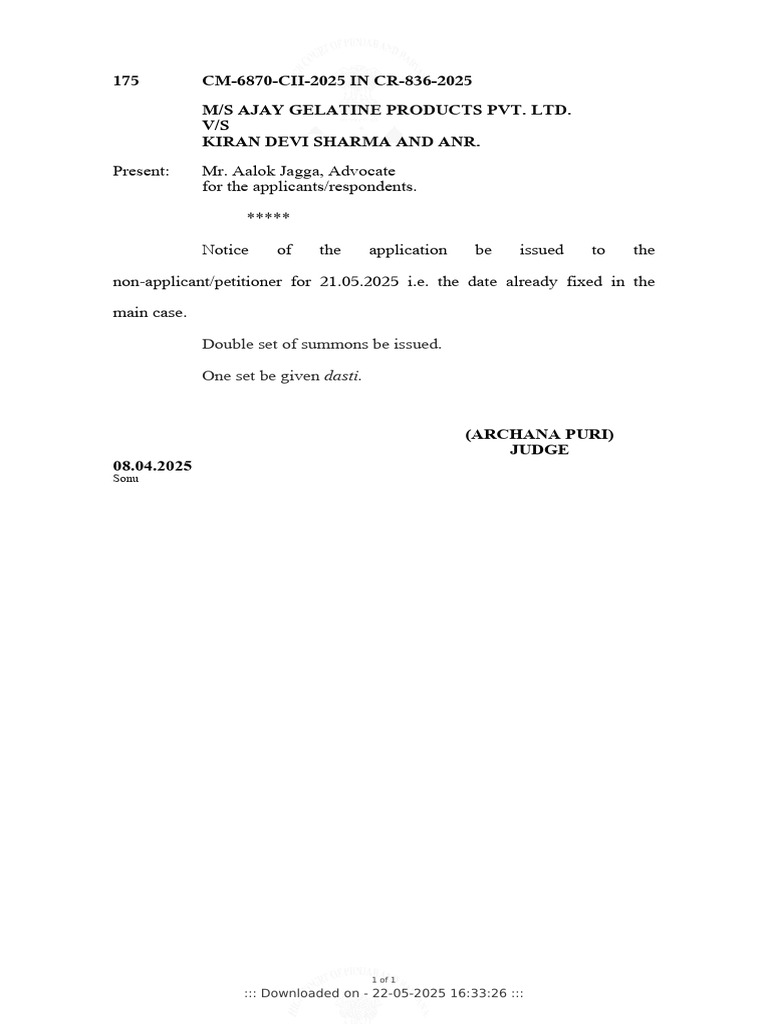 CM 6870-Cii 2025 08 04 2025 Interim Order | PDF