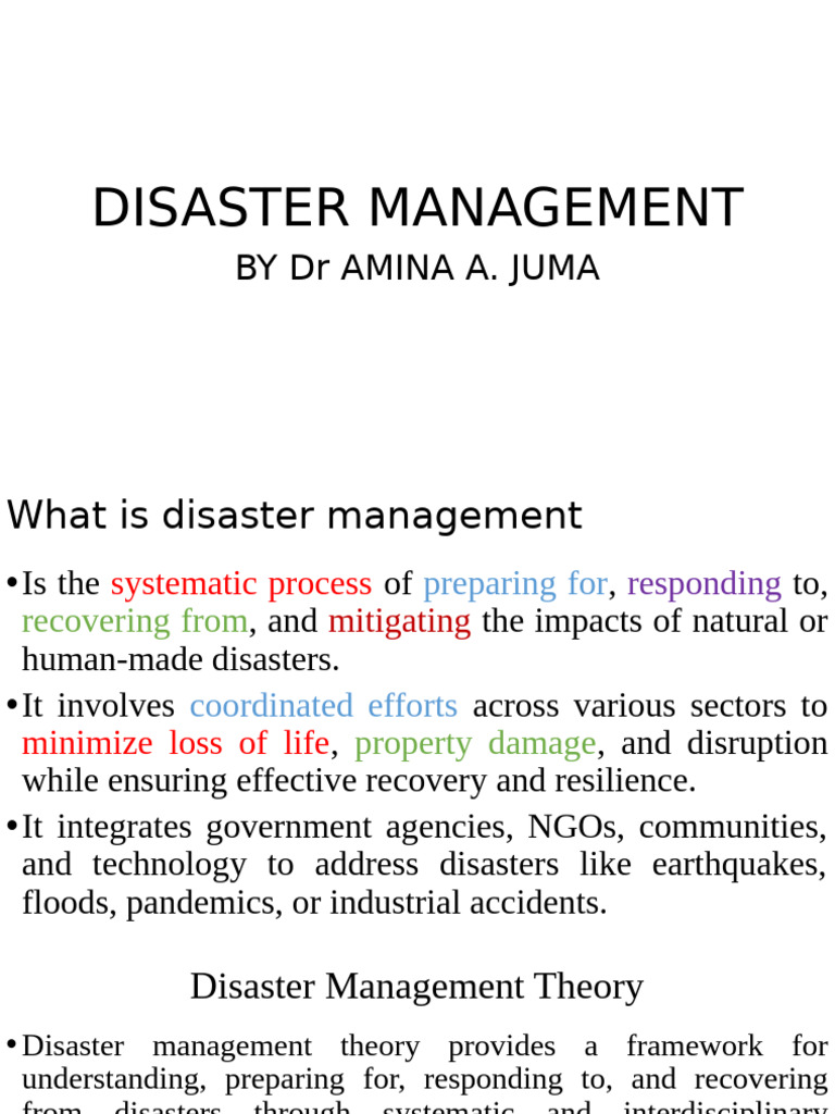 Disaster Management Frameworks Explained | PDF | Disaster Risk ...