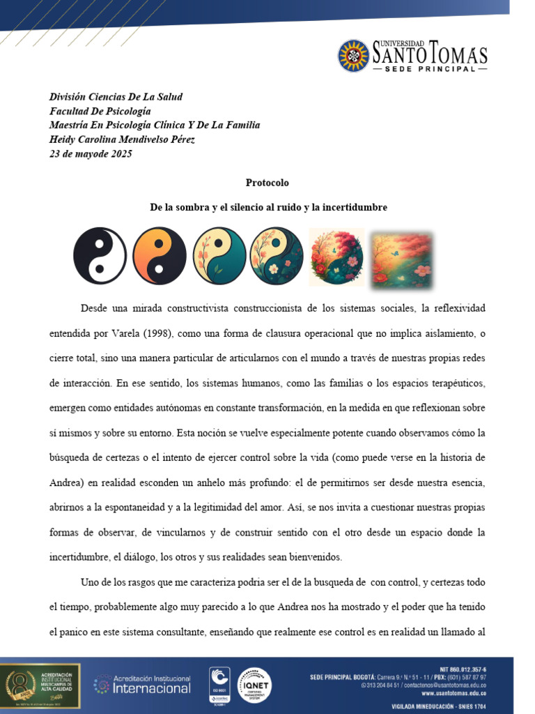 Protocolo de La Sombra y El Silencio Al Ruido y La Incertidumbre | PDF ...