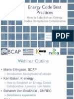 Energy Code Best Practices: How To Establish An Energy Codes Compliance Collaborative