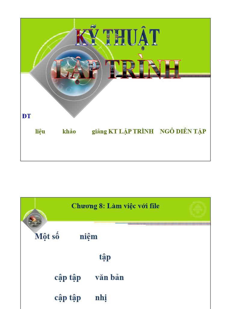 Ky Thuat Lap Trinh - Chuong 8 (File) | PDF