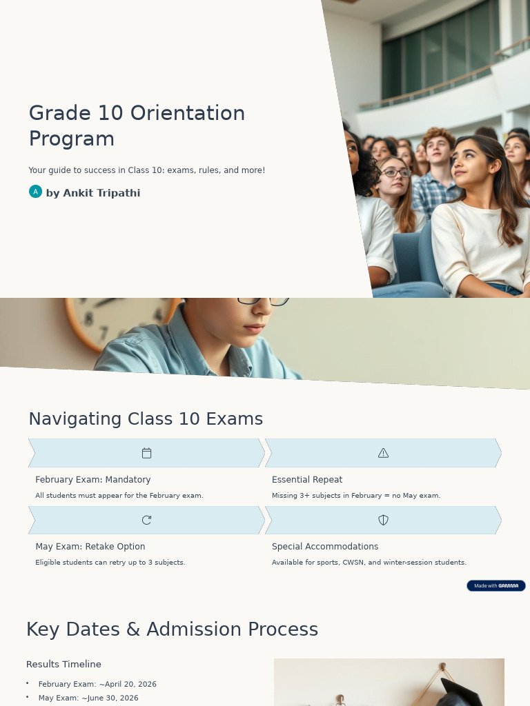 Grade 10 Orientation Program (1) | PDF