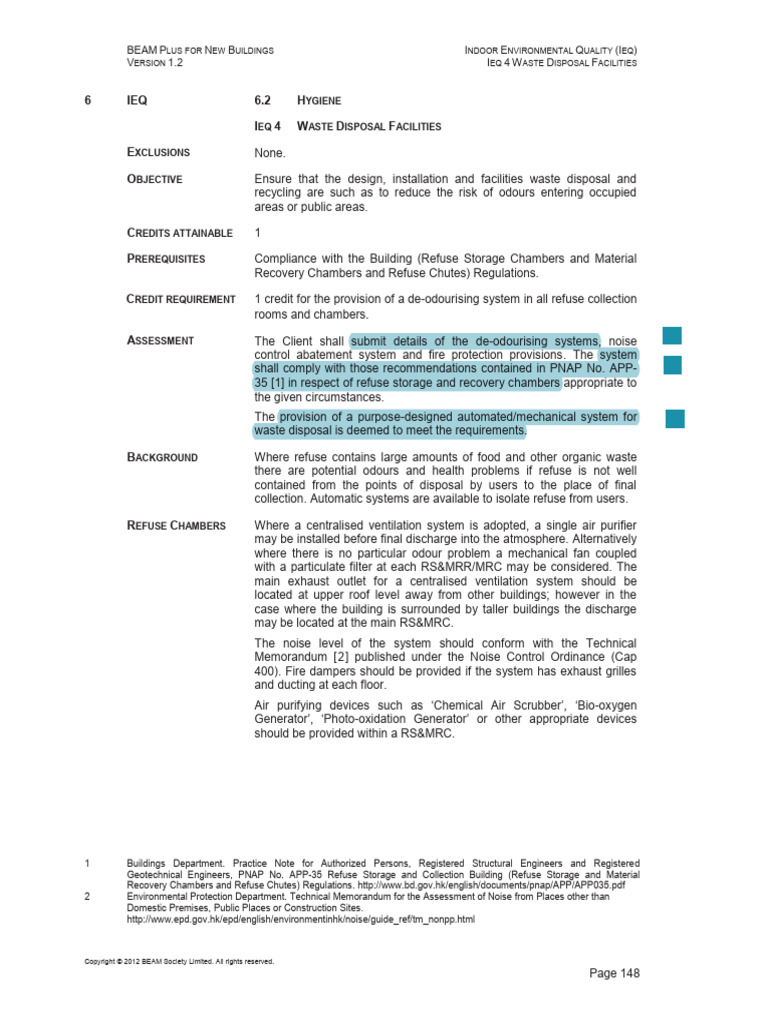IEQ 4 Annotated Page (Form - v01) | PDF | Waste Management | Waste