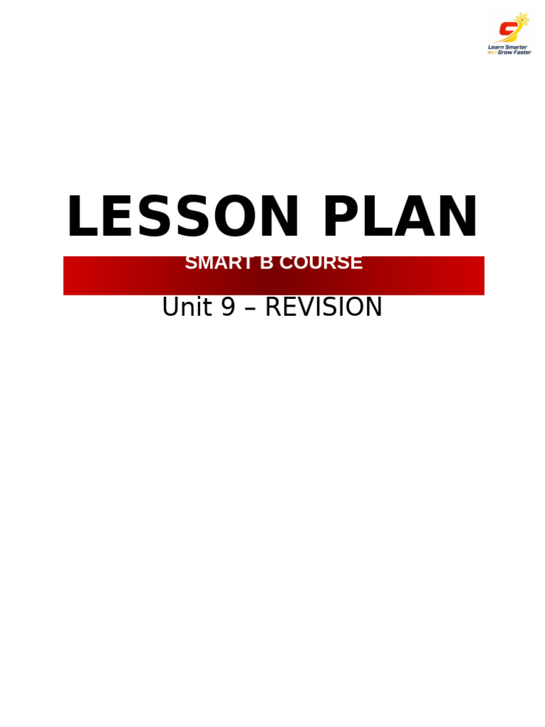 Unit 9 - REVISION - Lesson Plan | PDF