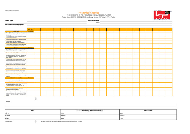 Mechanical - Checklist - Part B | PDF | Electrical Engineering ...