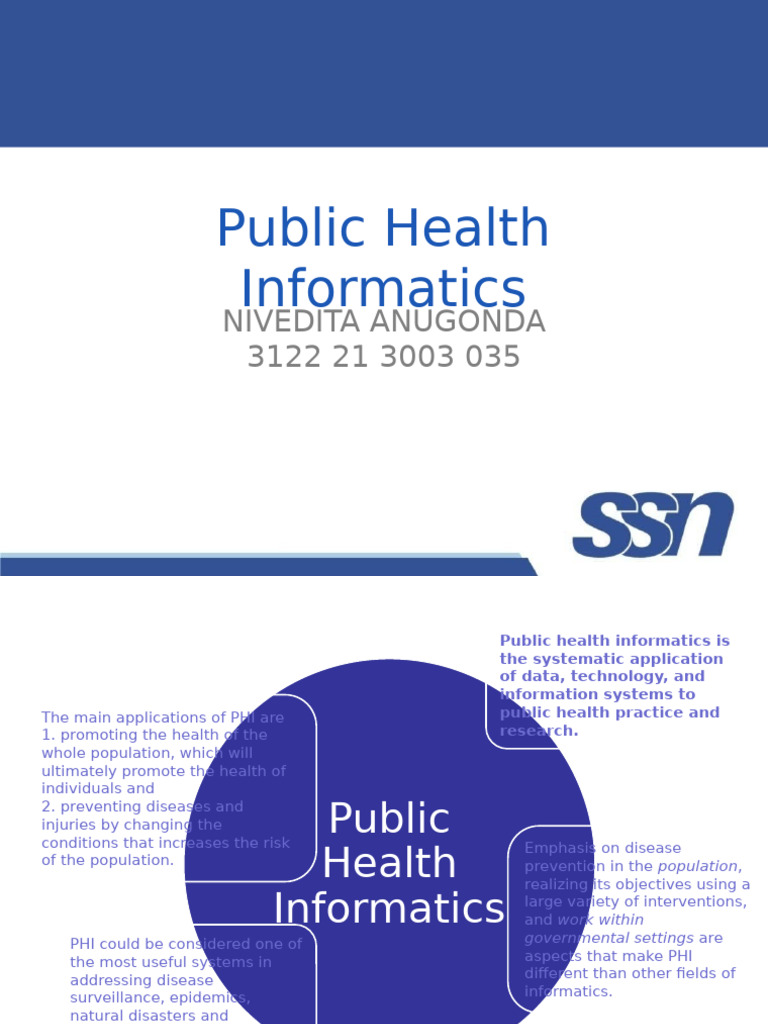 Public Health Informatics Overview | PDF | Health Informatics | Public ...