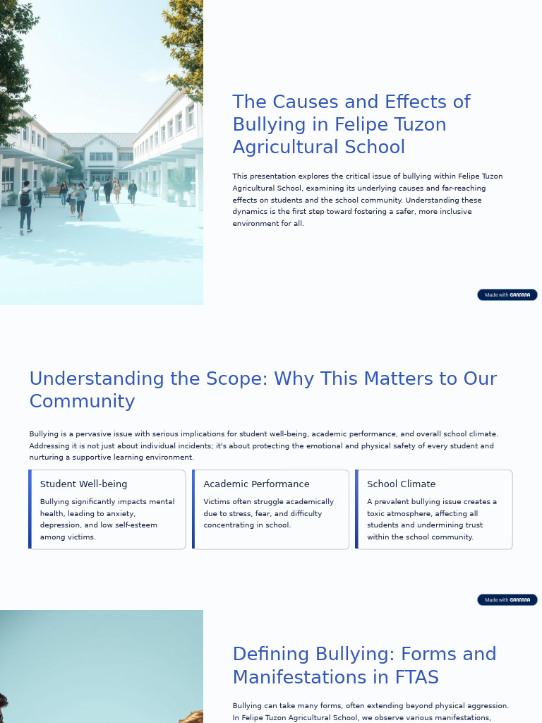 The Causes and Effects of Bullying in Felipe Tuzon Agricultural School ...