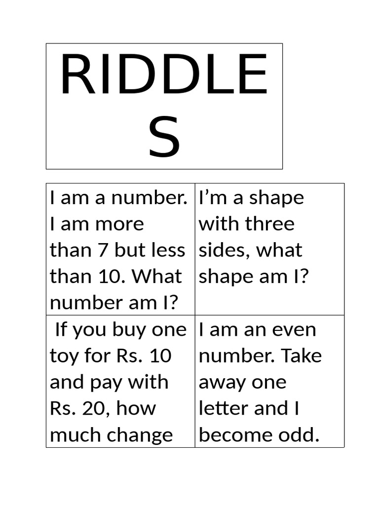 Riddles | PDF