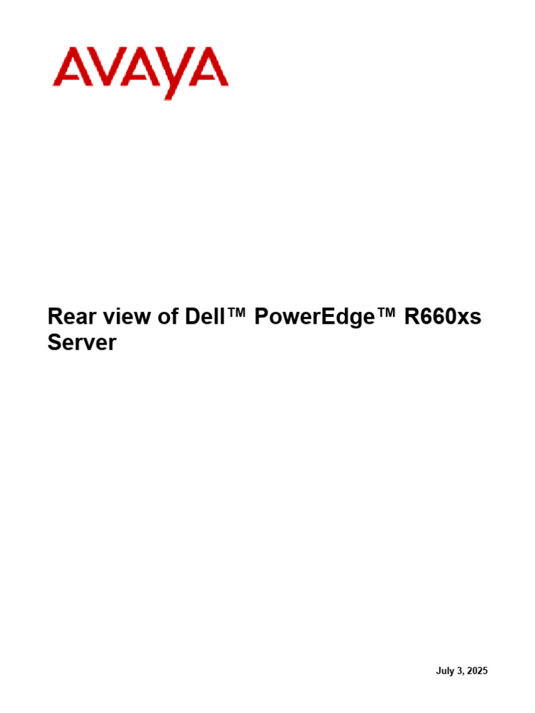 Dell PowerEdge R660xs Rear View Guide | PDF | Usb | License