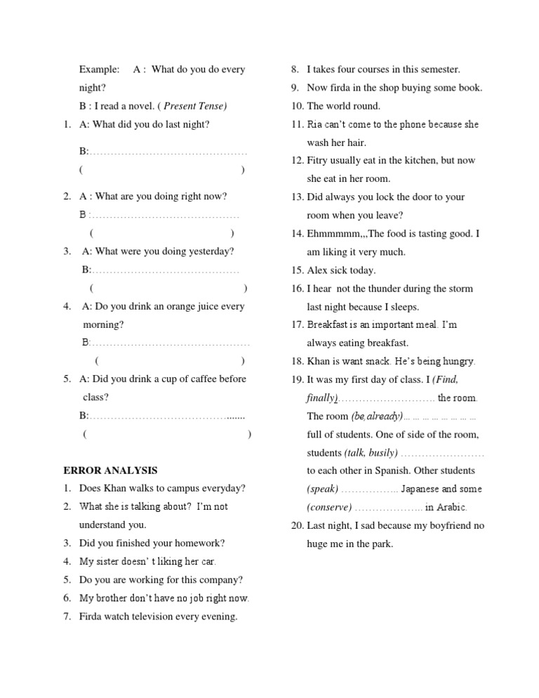 English Grammar Error Correction Guide | PDF | Language Arts & Discipline