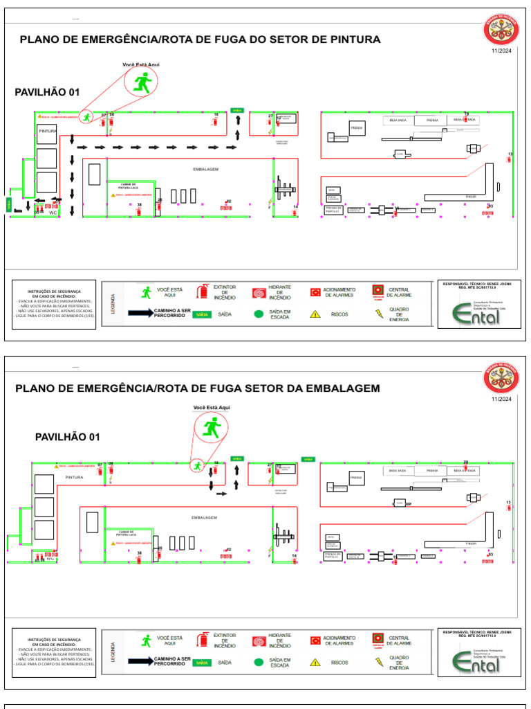 Instruções de Segurança e Rotas de Fuga | PDF