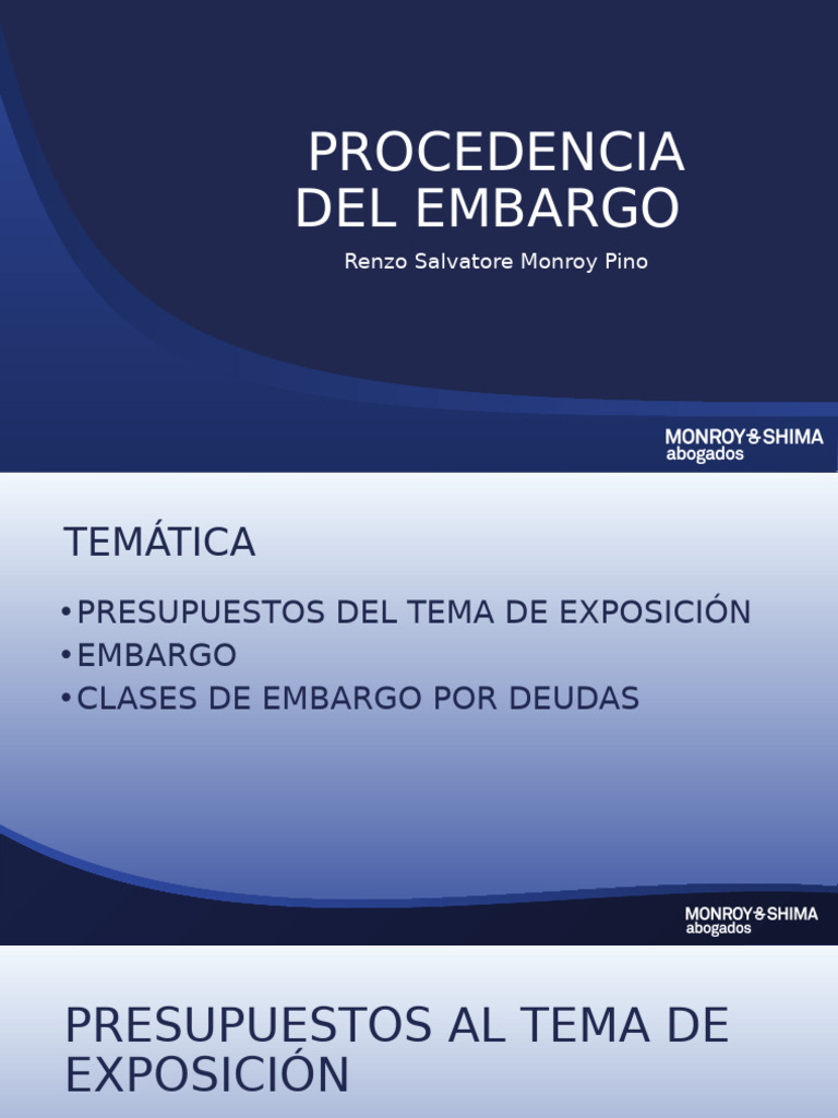 Procedencia Del Embargo | PDF