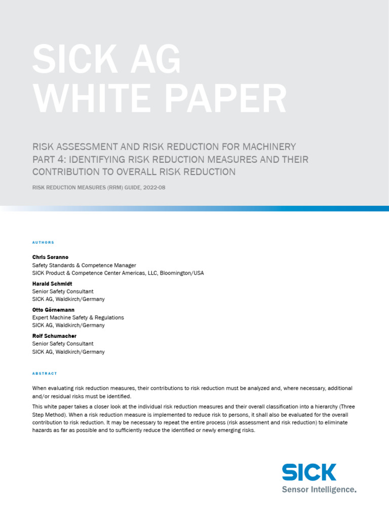 Risk Reduction Measures for Machinery | PDF | Risk | Risk Management