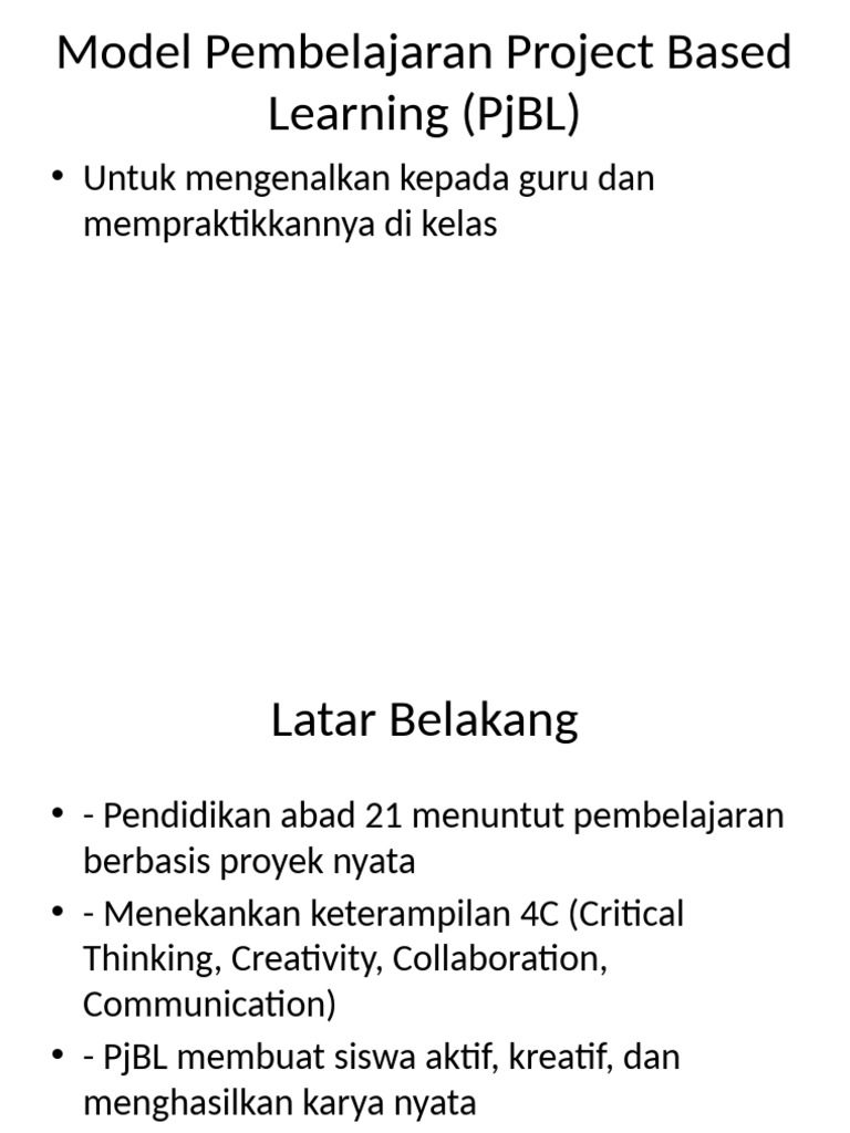 Project Based Learning | PDF