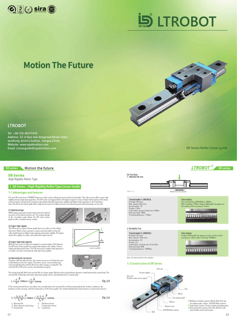 High Rigidity SR Series Linear Guides | PDF | Engineering Tolerance ...