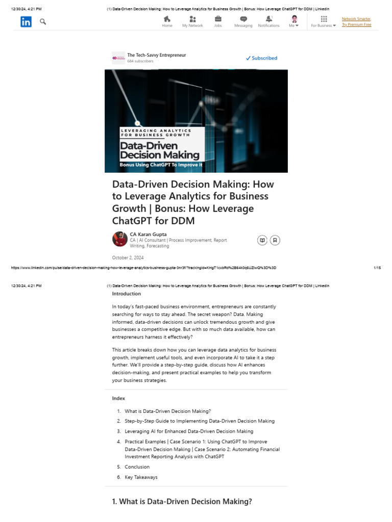 Data-Driven Decision Making - How To Leverage Analytics For Business ...