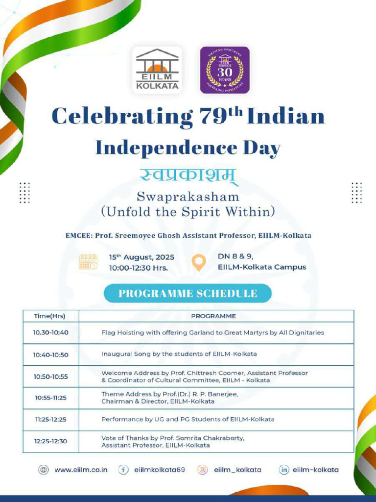 Program Flow - Independence Day 2025 | PDF