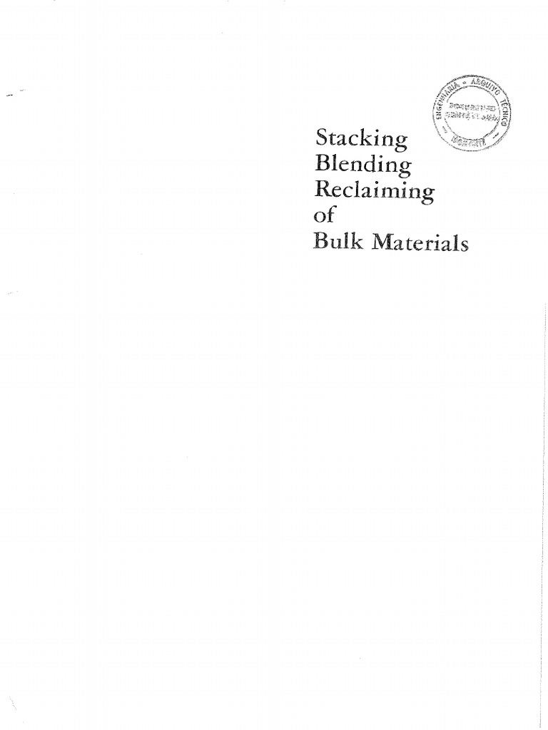Stacking, Blending and Reclaiming of Bulk Materials 1 | PDF