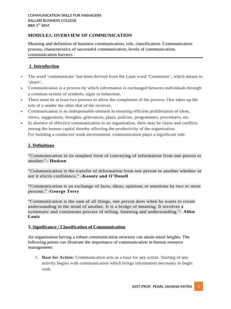 Essential Communication Skills for Managers | PDF | Communication ...