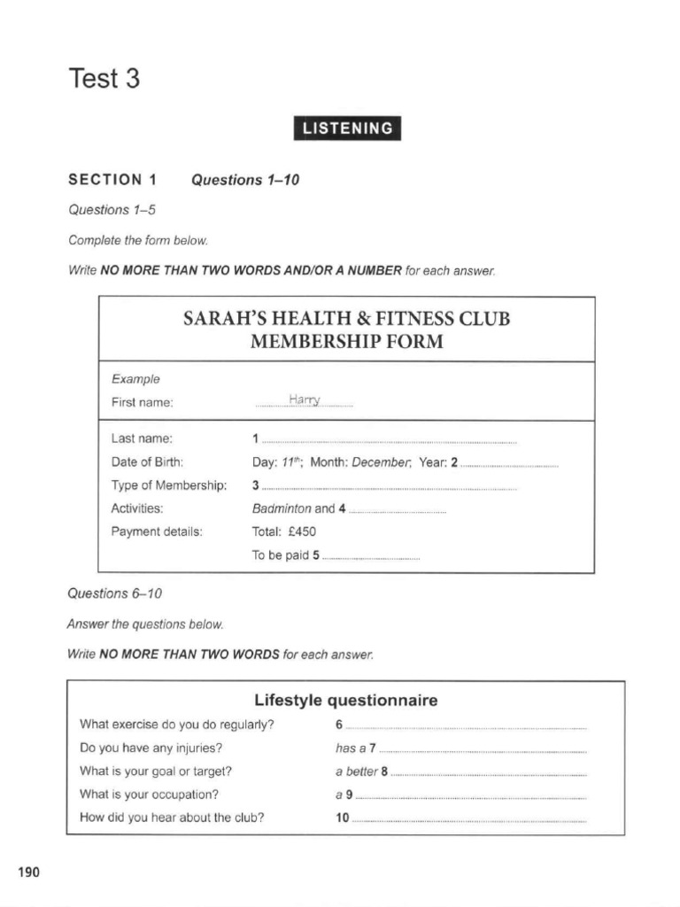 CG - Practice Test 3 - Listening and Reading | PDF