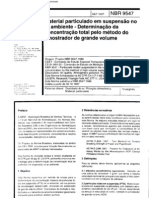 NBR 9547 - 1997 - Material Particulado Em Suspensao No Ar Ambiente - Determ Da Concentracao Total Pelo Metodo Do or de Grande Volume