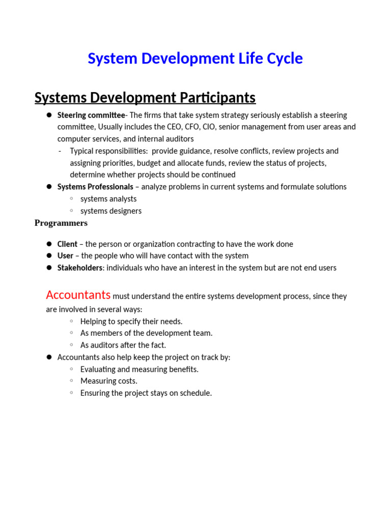 System Development Life Cycle Pdf Software Testing Feasibility Study