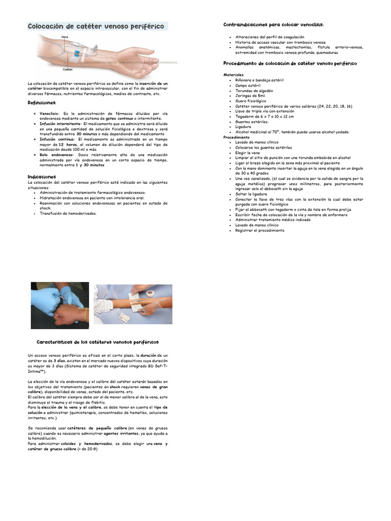 colocaci-n-de-cat-ter-venoso-perif-rico-pdf-terapia-intravenosa